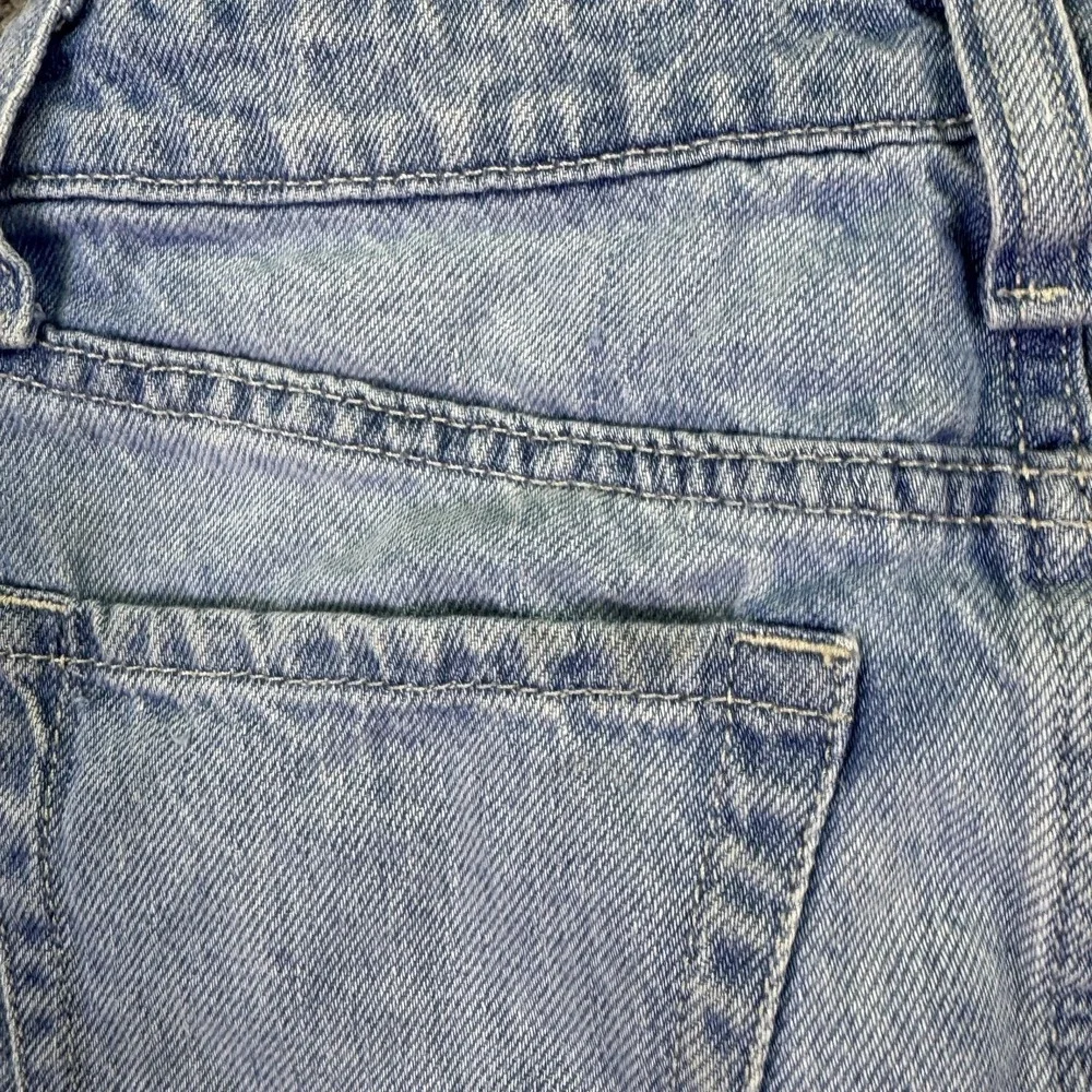 Gap Skirt Girls 8 Blue Denim Studded Mini Raw Hem Adjustable Waist Summer Casual